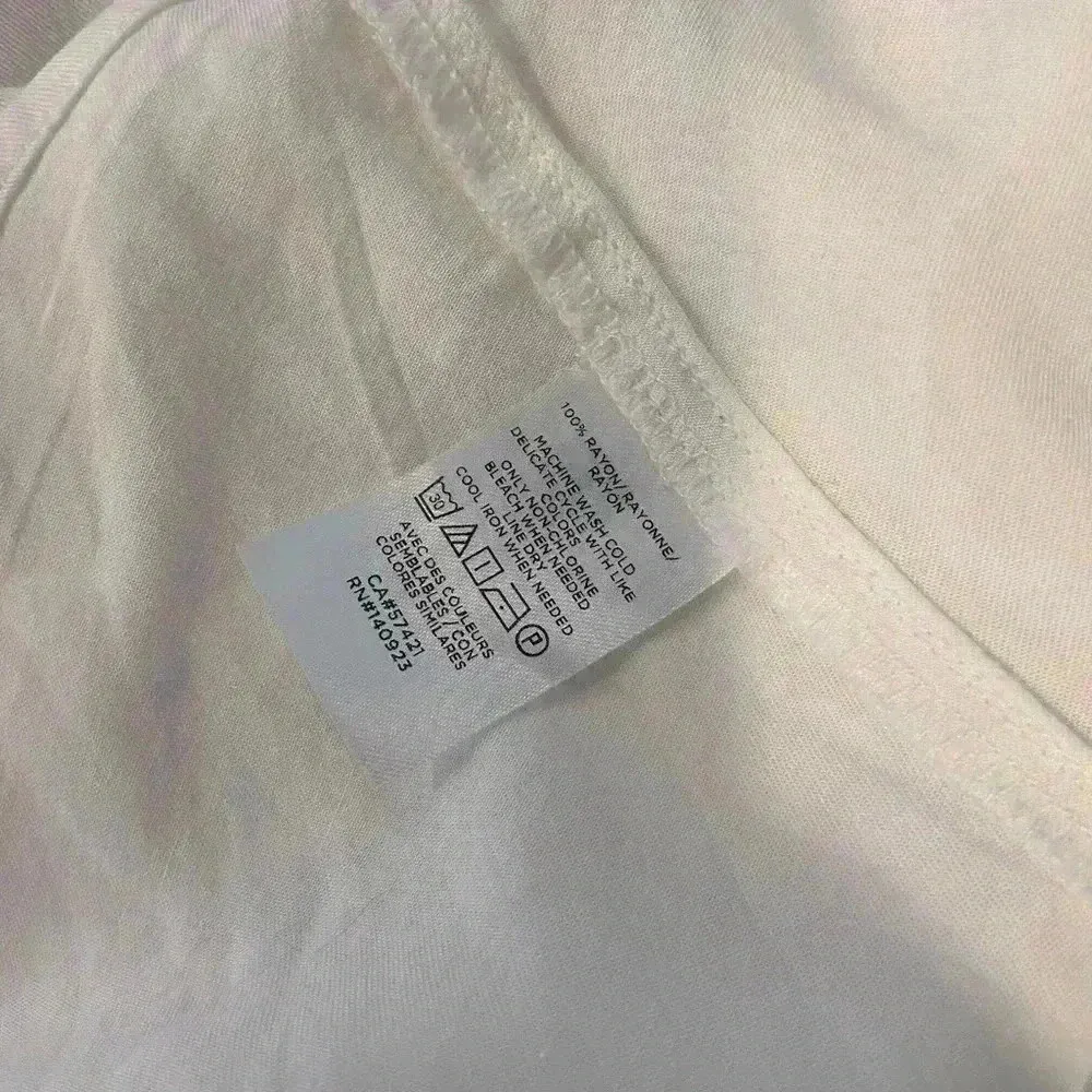 NWT Loft White Wrap Knotted Front Short Sleeve Flowy Oversized Tee Size M - Image 8