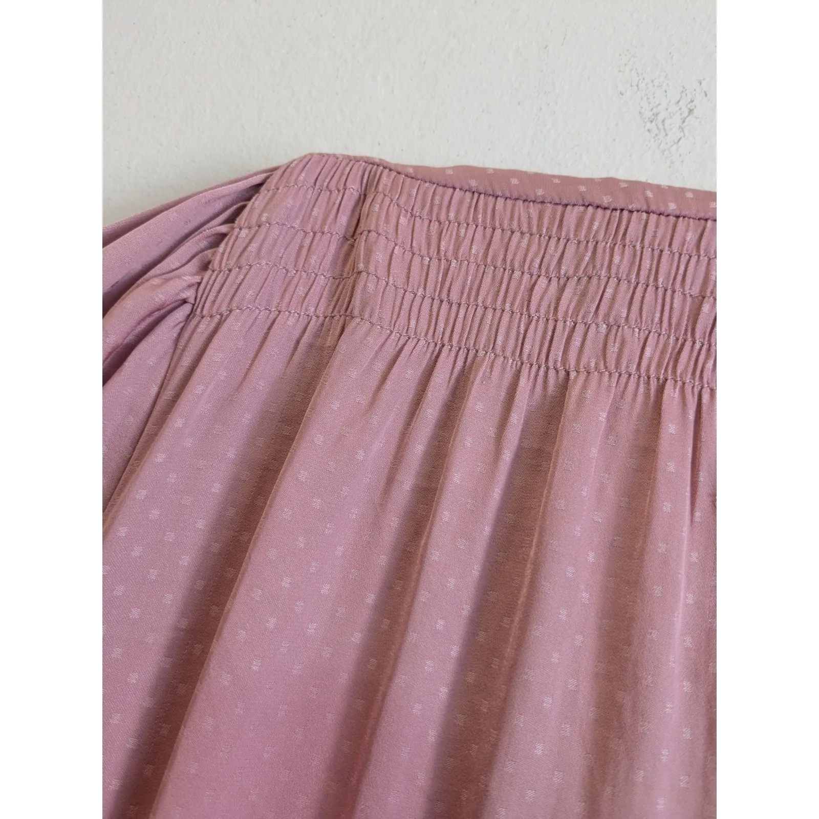 TOPSHOP Women's Mini Dress Short Sleeve V-Neck Tie Back Pink Size 8 - Image 9