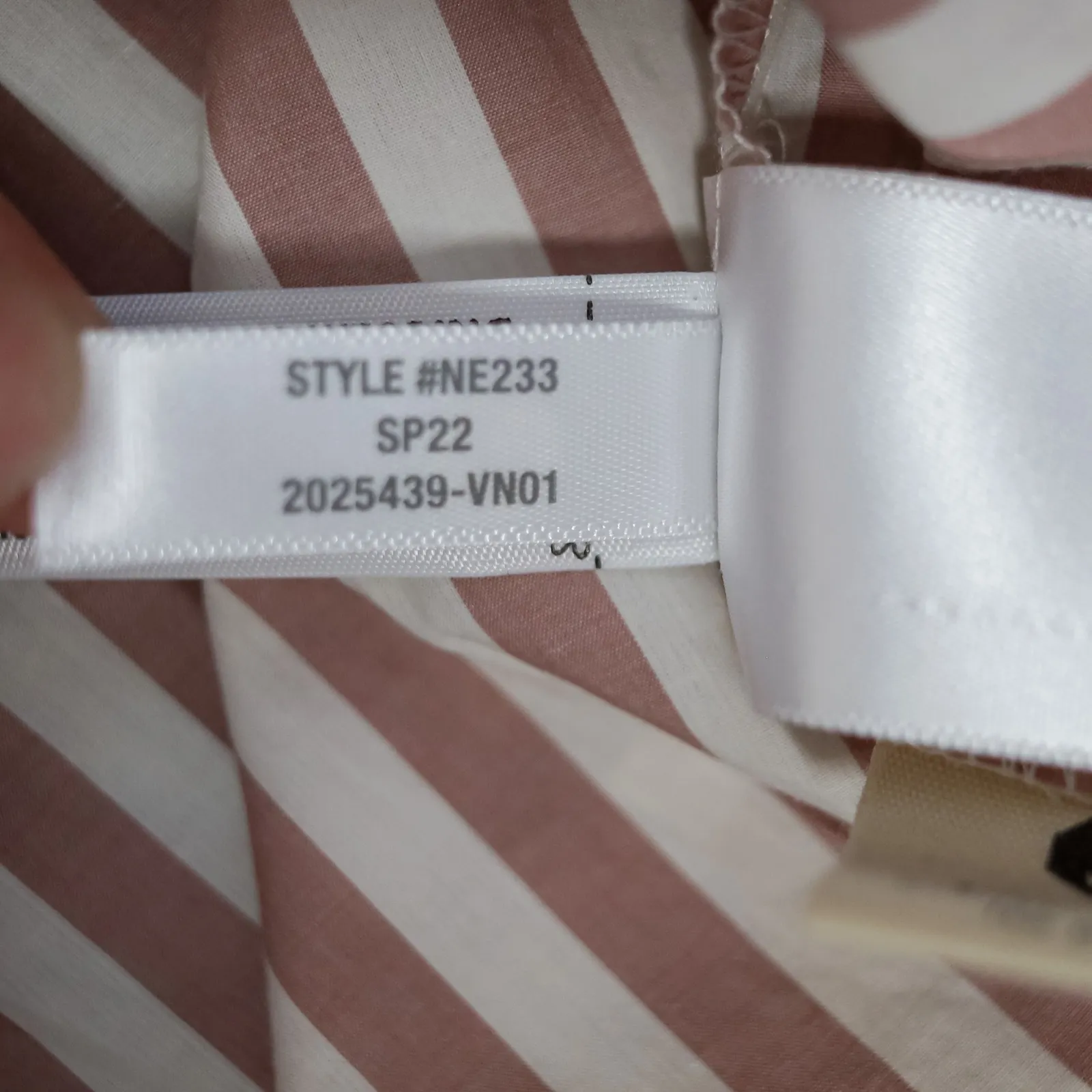 Madewell Stripe Play Button Up Popover Shirt Linen Blend Short Sleeve Size L NWT - Image 10