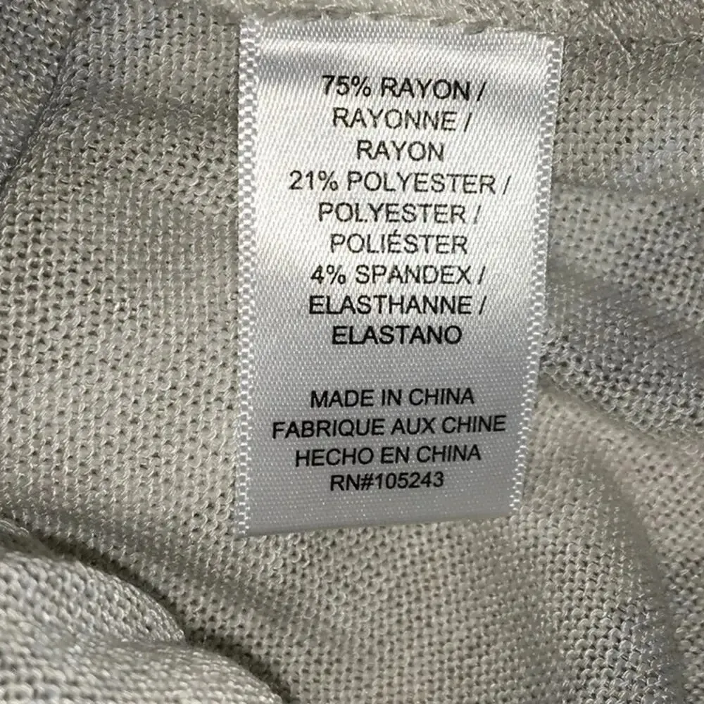 Bobeau Soft Camo Print V-Neck Sweater Top Long Sleeve Blouse Shirt Knit Cream XS - Image 6