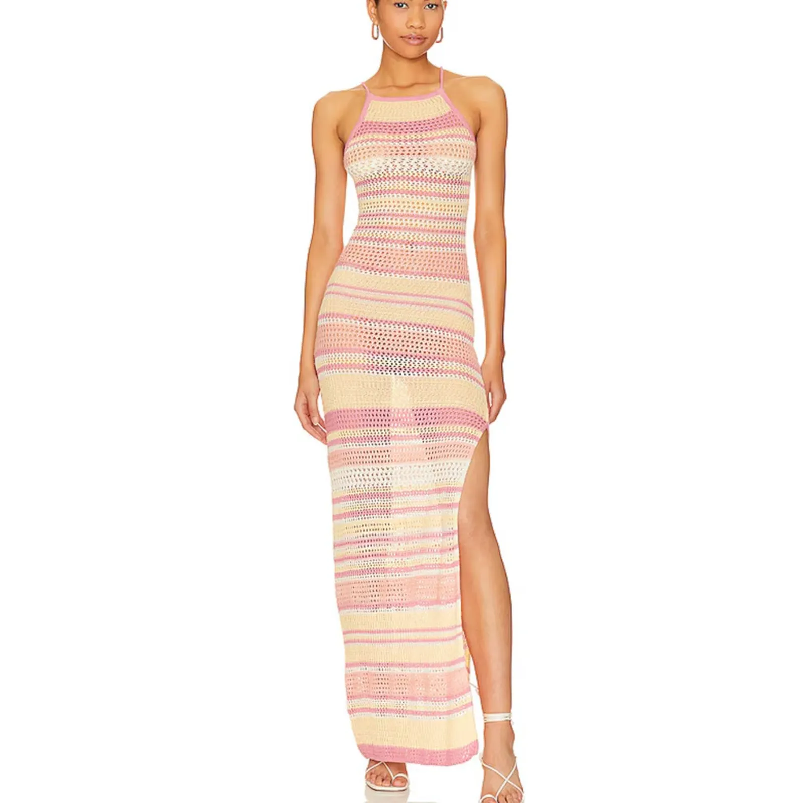 NEW L Space Hanna Montazamie Kaye Crochet Long Swimsuit Coverup Maxi $154 M - Image 6