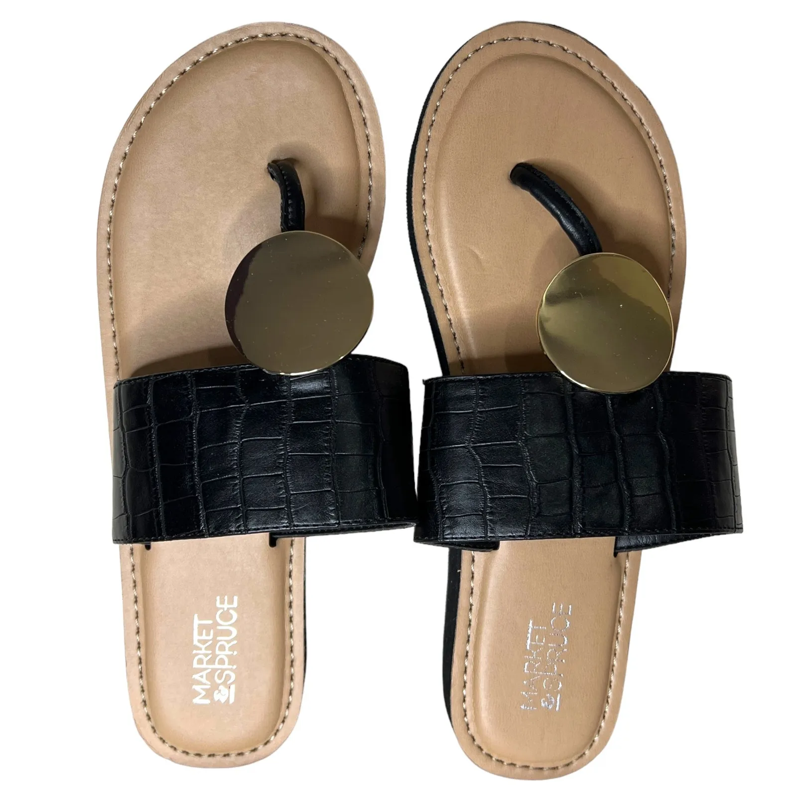 Market & Spruce SIZE 7.5 Havanna Textured Flip Flop Thong Sandal - Stitch Fix - Image 10
