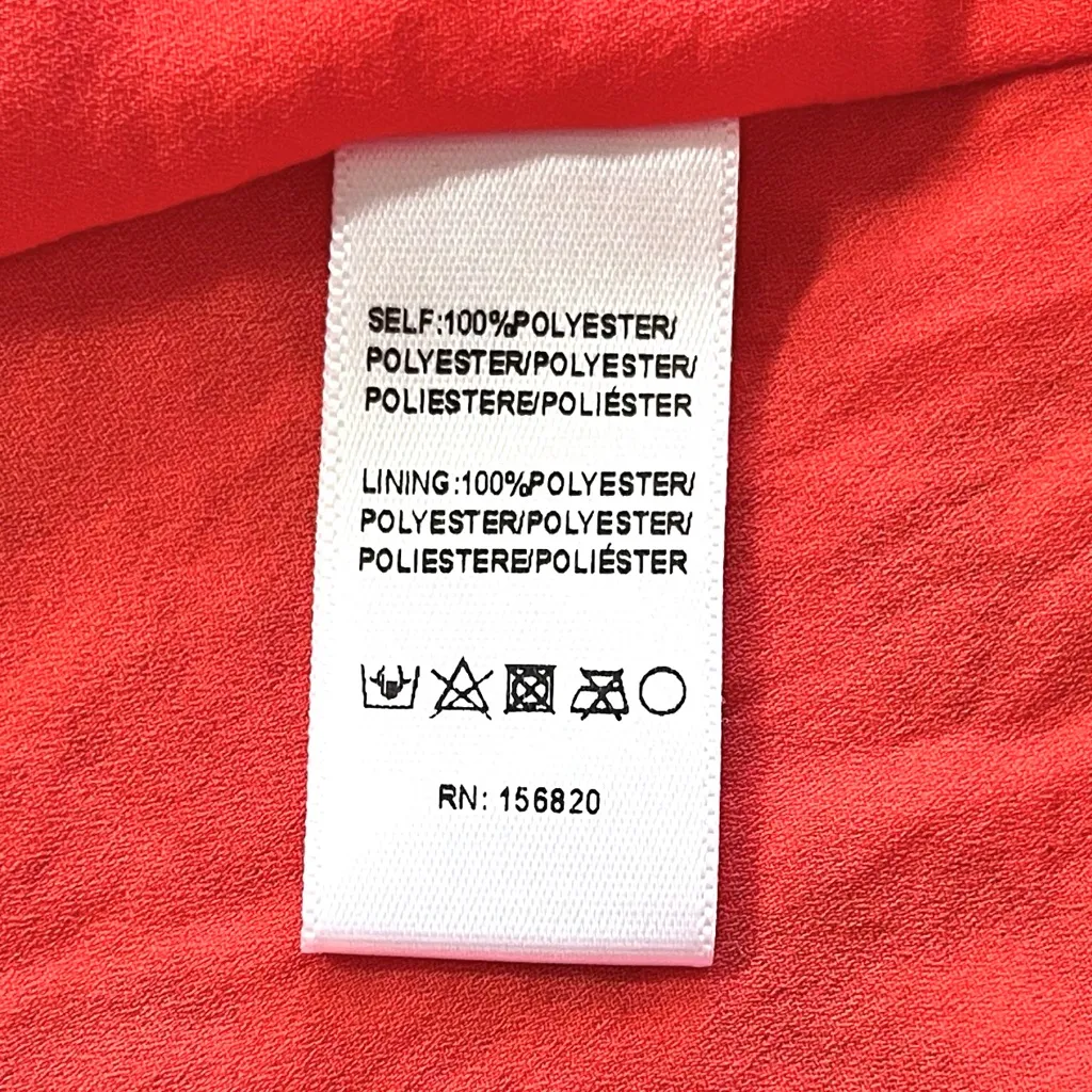 Anthropologie Allison New York Red Floral Flutter Tassel Sleeve Wrap Mini Dress - Image 9