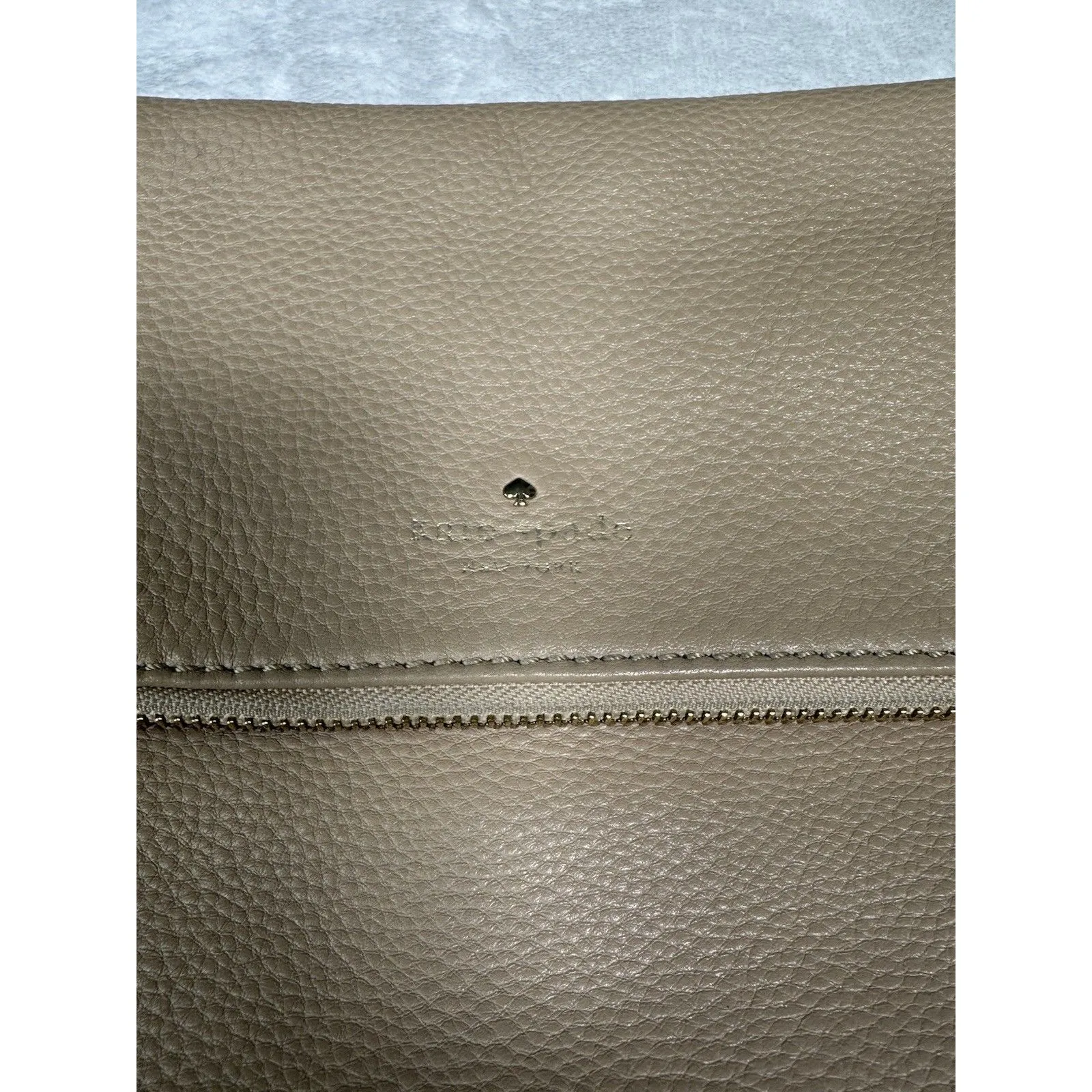 Kate Spade Cobble Hill Marsala Bag Leather Tan Taupe Flap Over Crossbody - Image 6