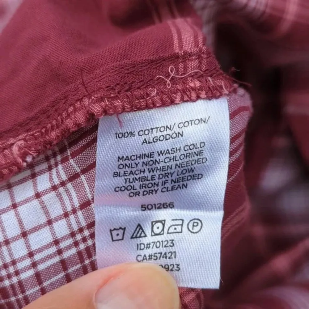 Loft Plaid Collared V-Neck Long Sleeve Tunic Top - Image 12