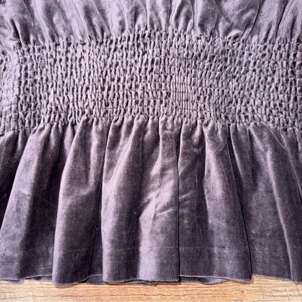 Elevenses Anthropologie  Gray Velvet Button-Up Blazer - Image 2