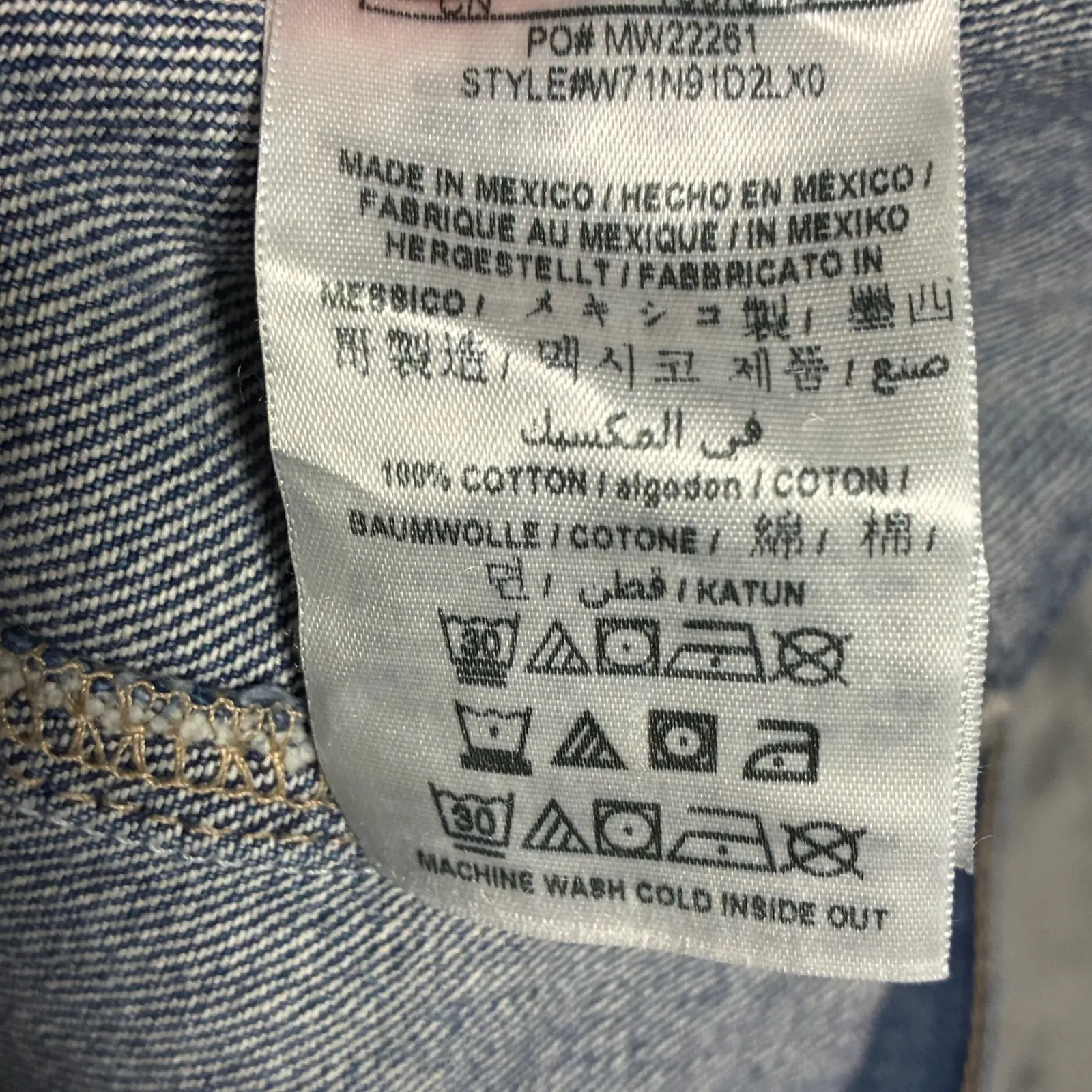 VTG Y2K Guess Jeans Denim Jacket Women's M Blue Cotton Trucker Style - Image 7