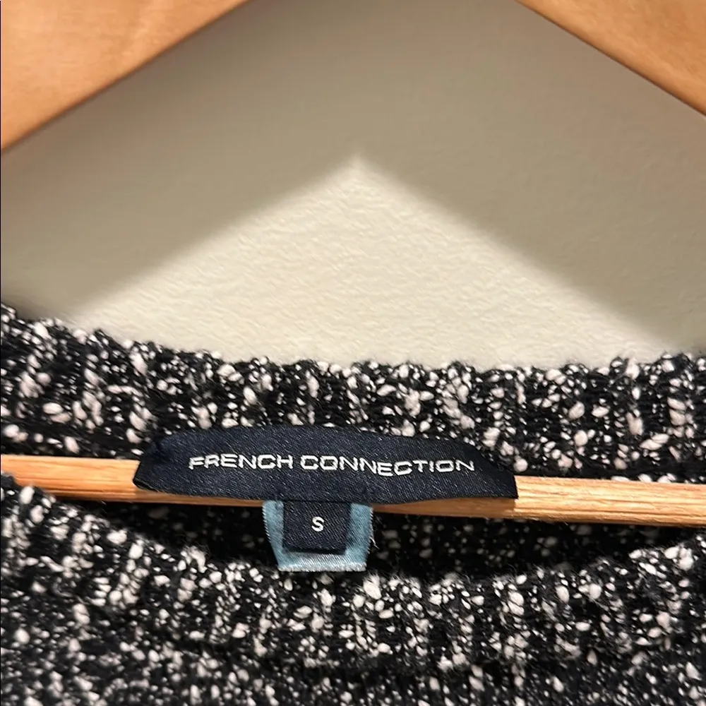 French Connection Black and White Crew Neck Sweater - Image 2