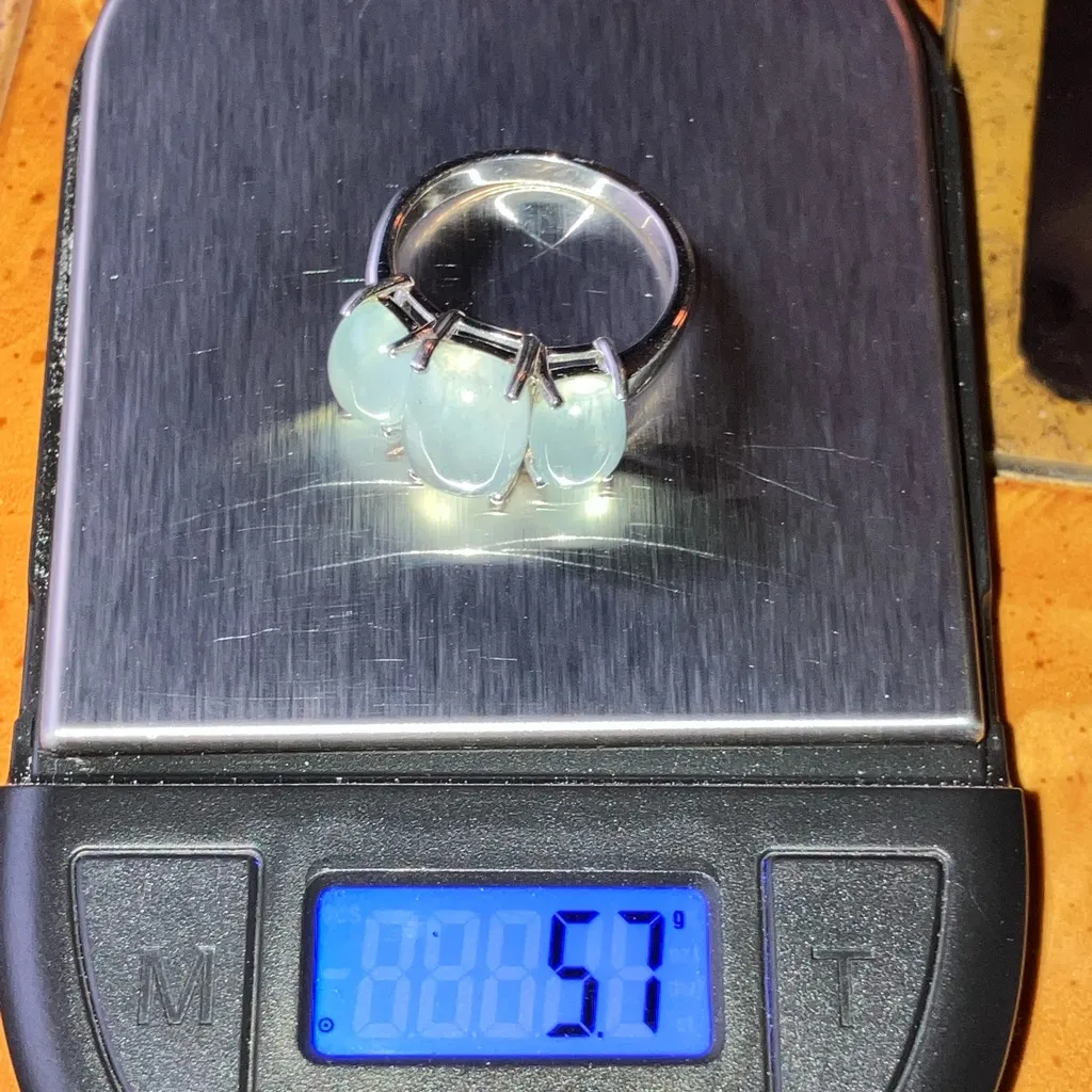 Genuine Aquamarine Sterling Silver Ring Size 9 Blue - Image 10