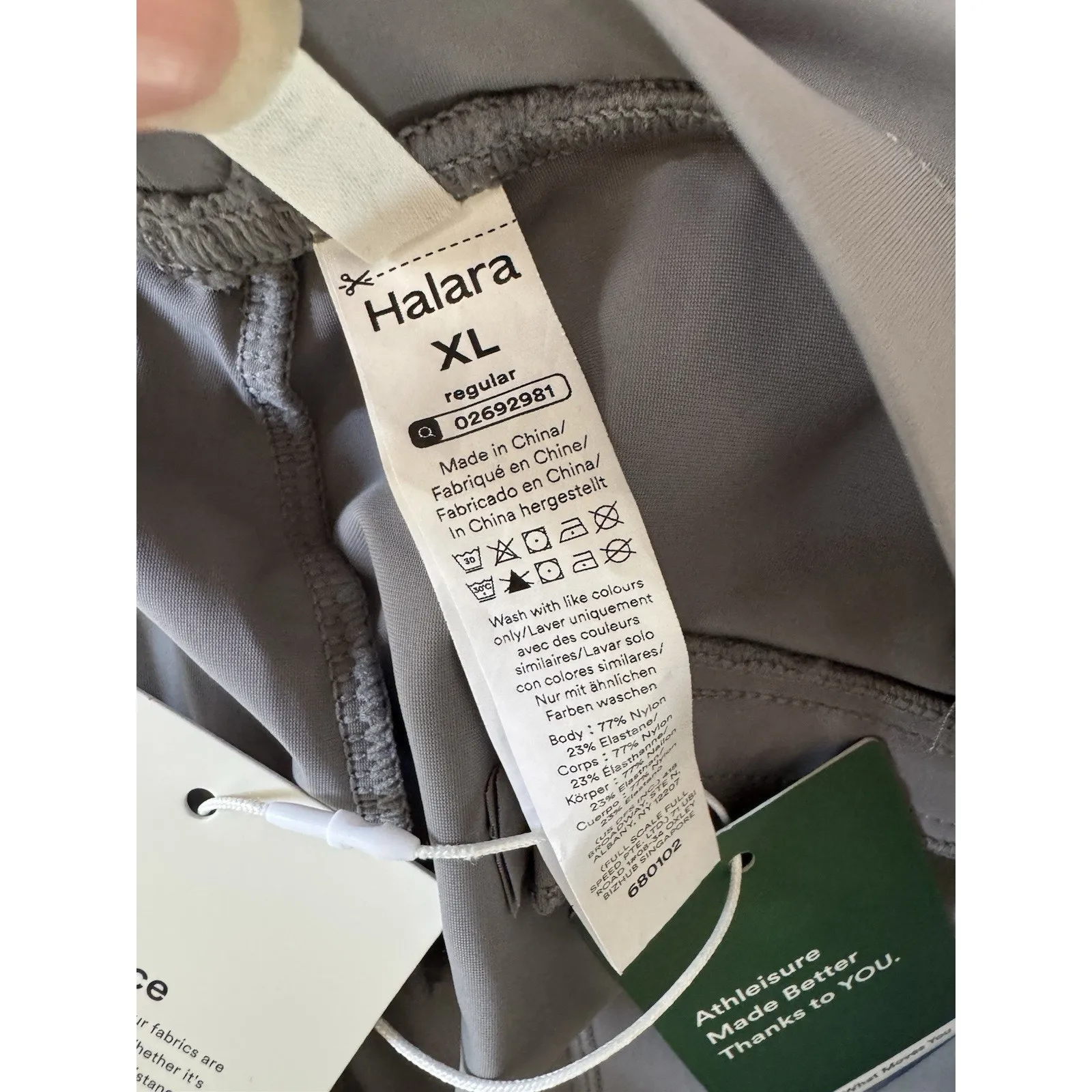 NWT Halara Flex High Rise Straight Crepe Pull On Grey Dress Pants Womens Size XL - Image 9