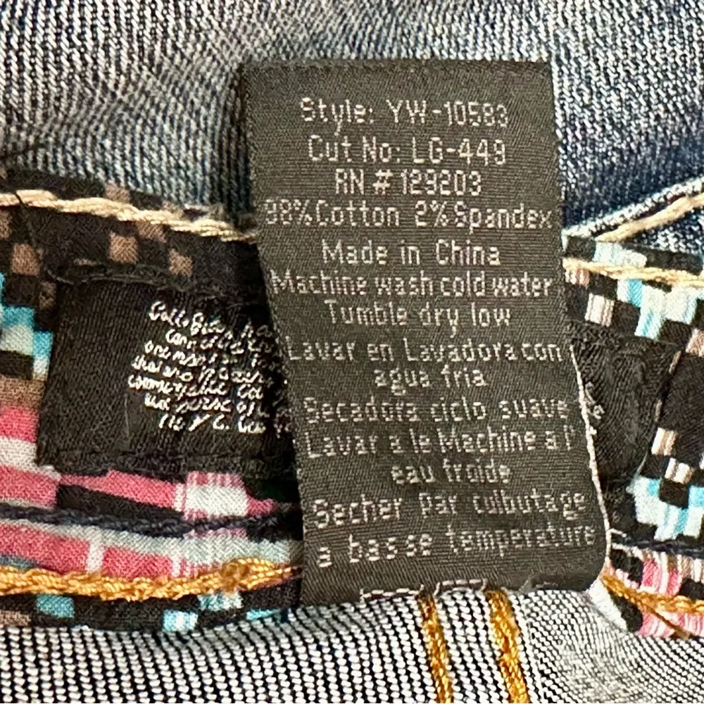 Cello Womens Sz 9 Low Rise Flair Jeans YW-10583 90s Y2K Bling Blue Denim Jeans - Image 7