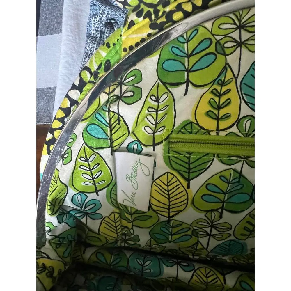 Vera Bradley Vibrant Bright Green and Blue Floral Print Handbag - Image 7