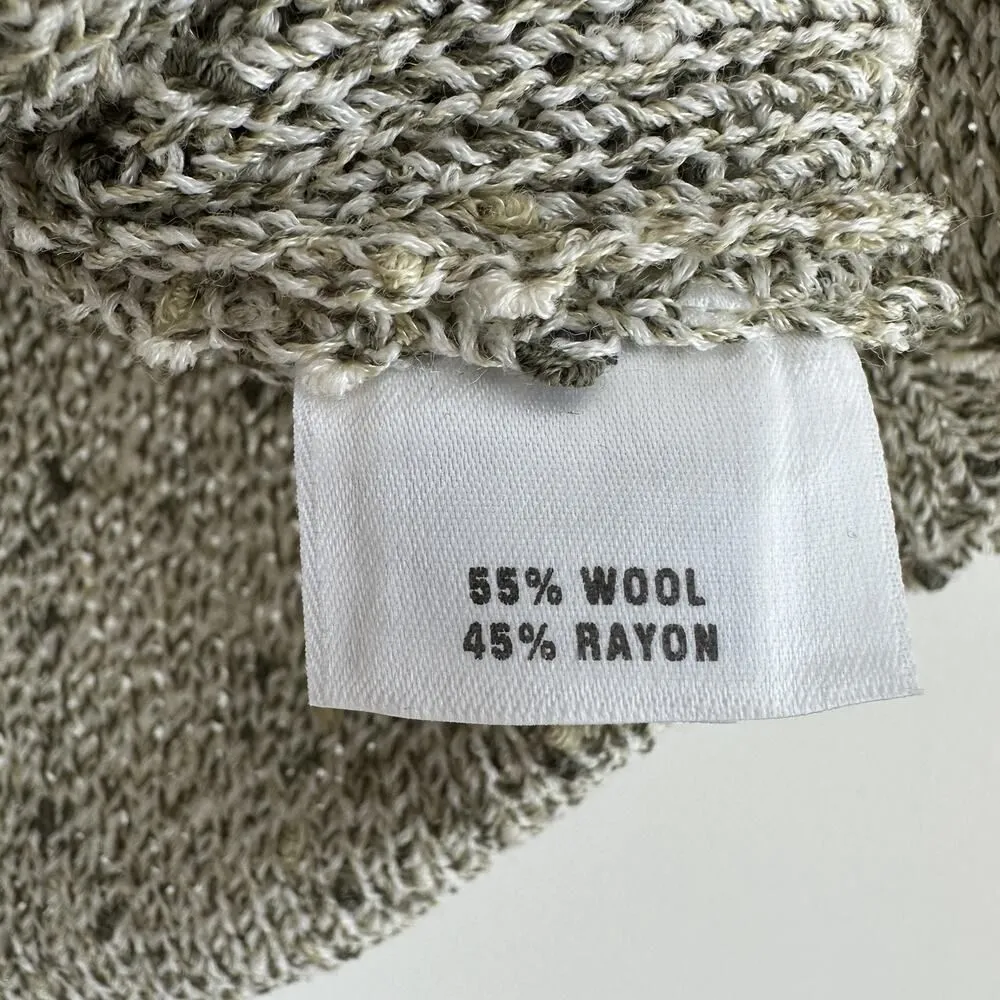 St John Sport Sweater Vest Womens Medium Gray Textured Knit Wool Boucle Tank Top - Image 9