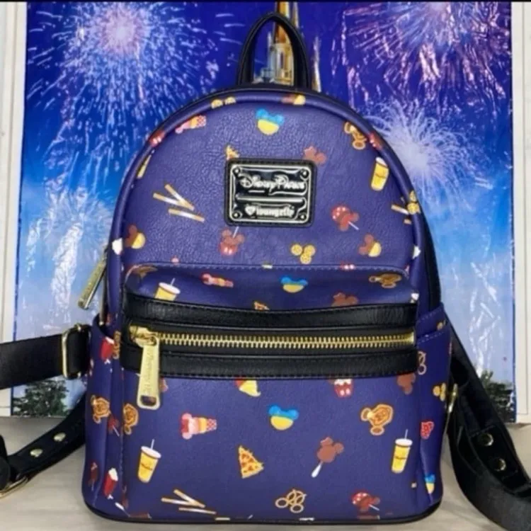 Disney parks mickey and minnie park snacks Loungefly mini backpack & wallet SET - Image 4