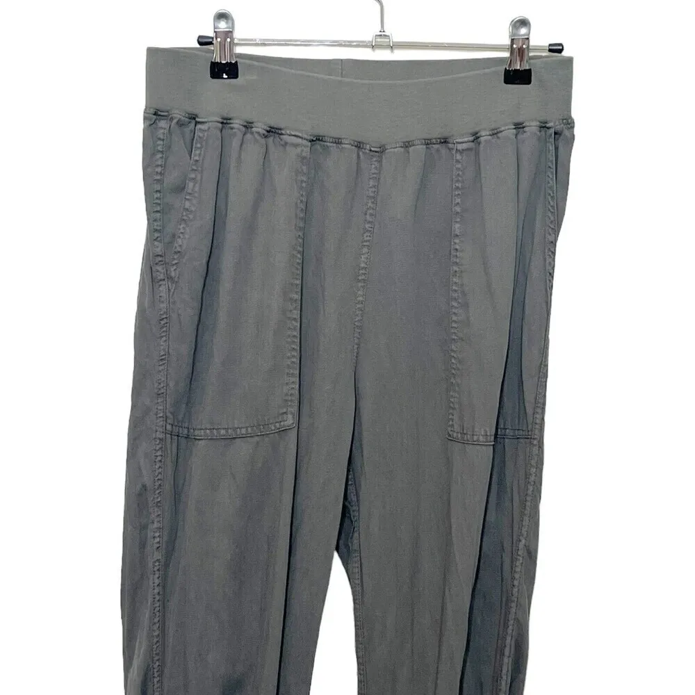 Faherty Arlie Day Jogger Pants Surplus Green Linen Cotton Women’s Size Small S - Image 3