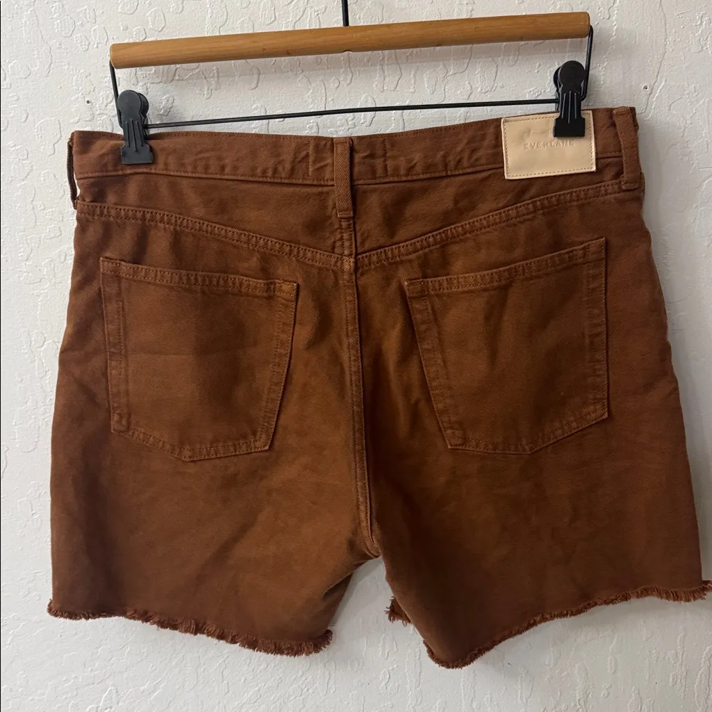 Everlane  Brown The Denim Short Fray Hem Size 28 - Image 4