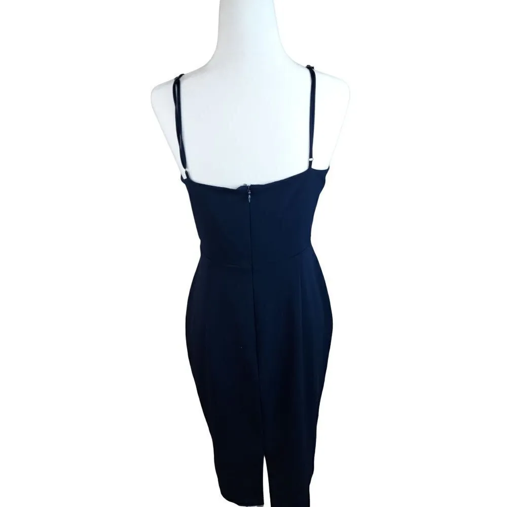 Parker Black Tayla Ruffle Dress in Navy Blue 12 Womens Cocktail Party - Image 7