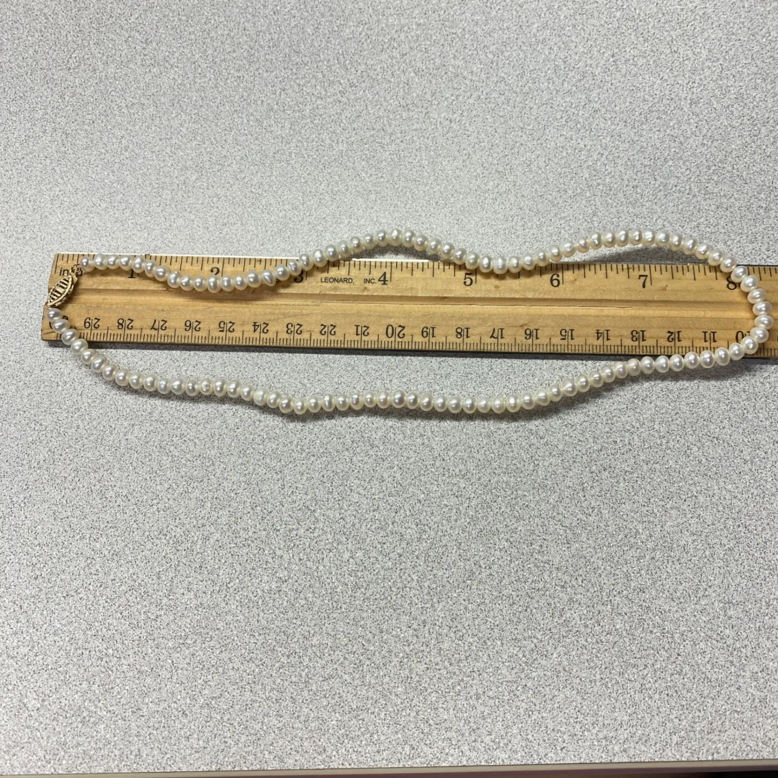 10K Gold Genuine Freshwater Pearl Necklace Bracelet Earrings Elegant Jewelry Set White - Image 5