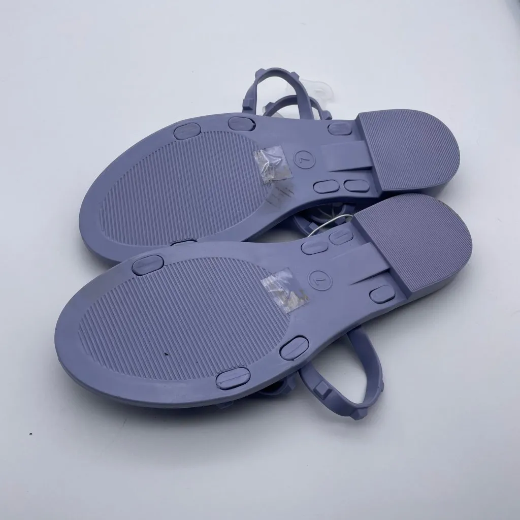 NWT Shade & Shore Woman's Sz 7 Purple Studded Strappy‎ Flat Beach Sandals - Image 5