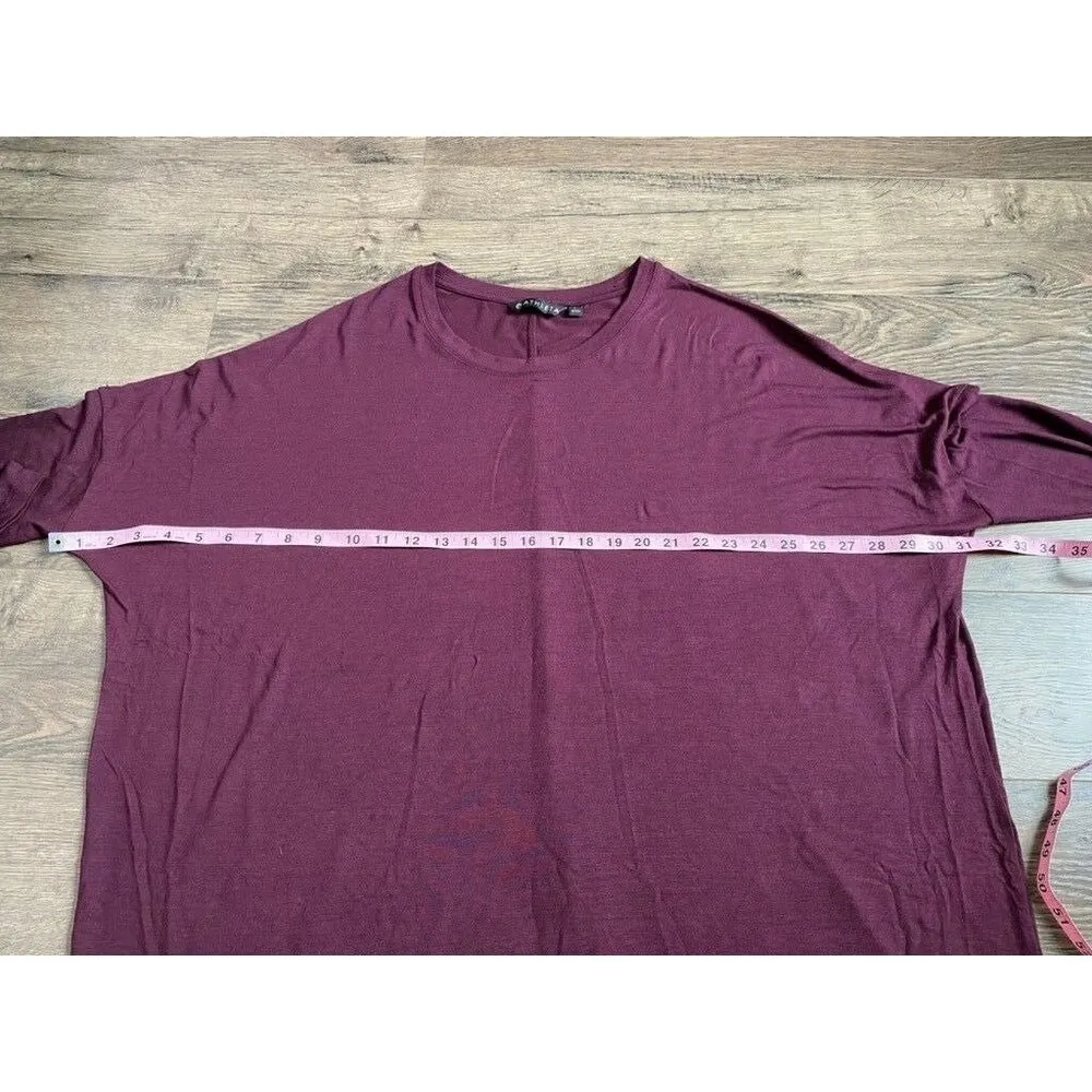 Womens Athleta Oversized cloudlight asymmetrical long sleeve t-shirt dolman SZ L - Image 5