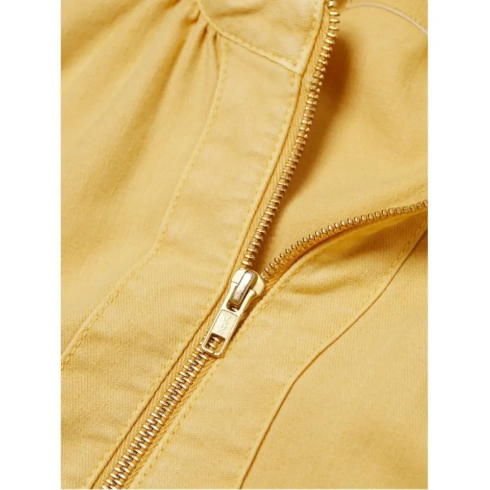 đź’•MOTHER DENIMđź’• Gatherer Short Romper ~ So Far Gone - Rattan Yellow Size Small - Image 8