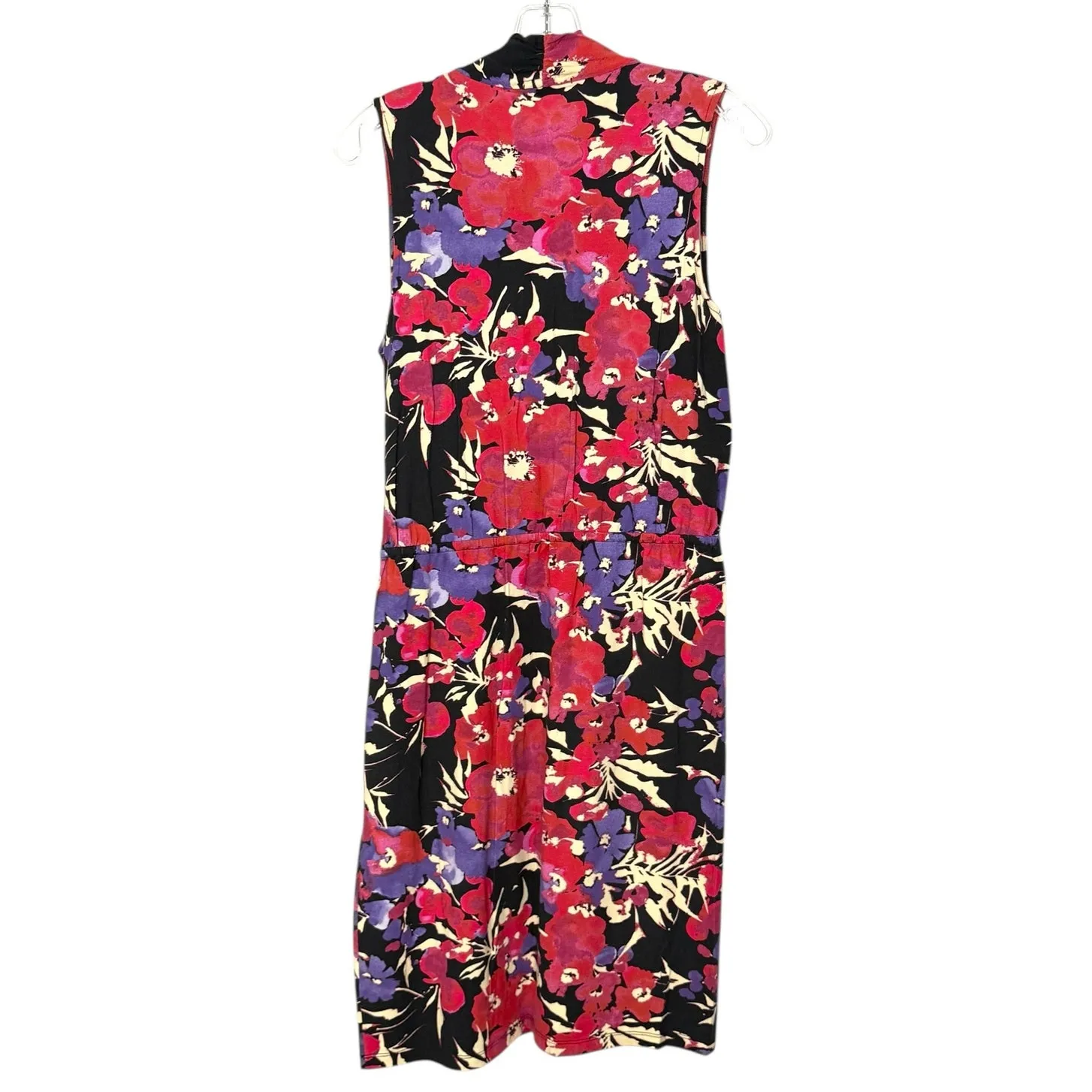 Anne Klein Floral Sleeveless Faux Wrap Dress V-Neck Midi Stretch Size Large NWOT - Image 3