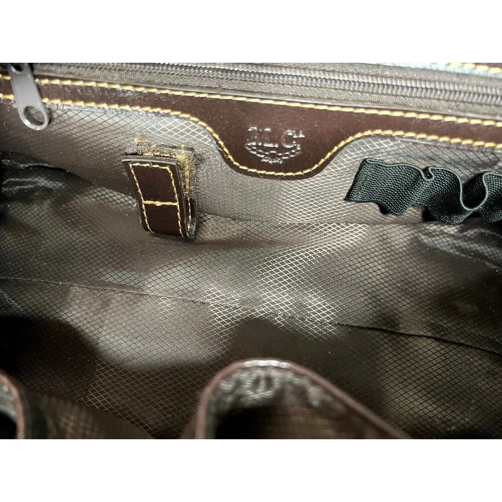 M.C. NEW vegan leather purse brown detachable cross body zip closure - Image 13