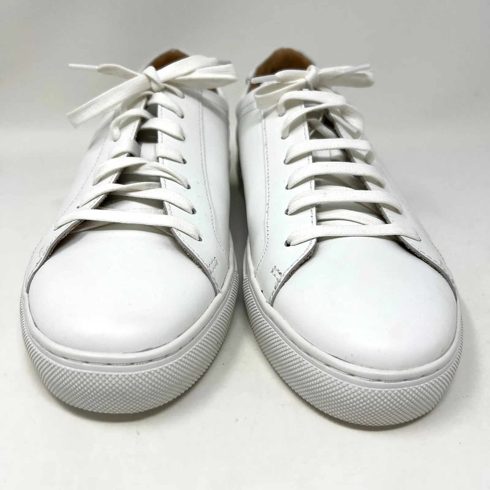 Banana Republic‎ Nicklas White Leather Sneakers 2.0 Lace Up Low Top Size 10 - Image 6