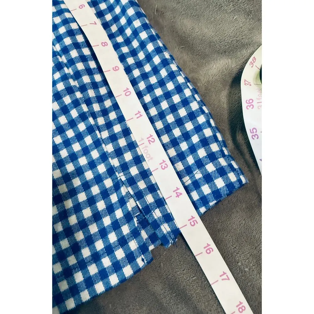 Love On‎ a Hanger Blue Gingham Skirt Size 1 Juniors Women Zip Back - Image 6