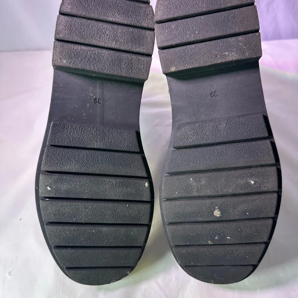 H&M Black Combat Lace-Up Boots - Image 9