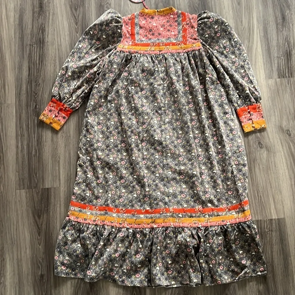 New Celia B. Papyrus Boho cottage core Boho Midi Dress XS Puffed Sleeves Floral - Image 8