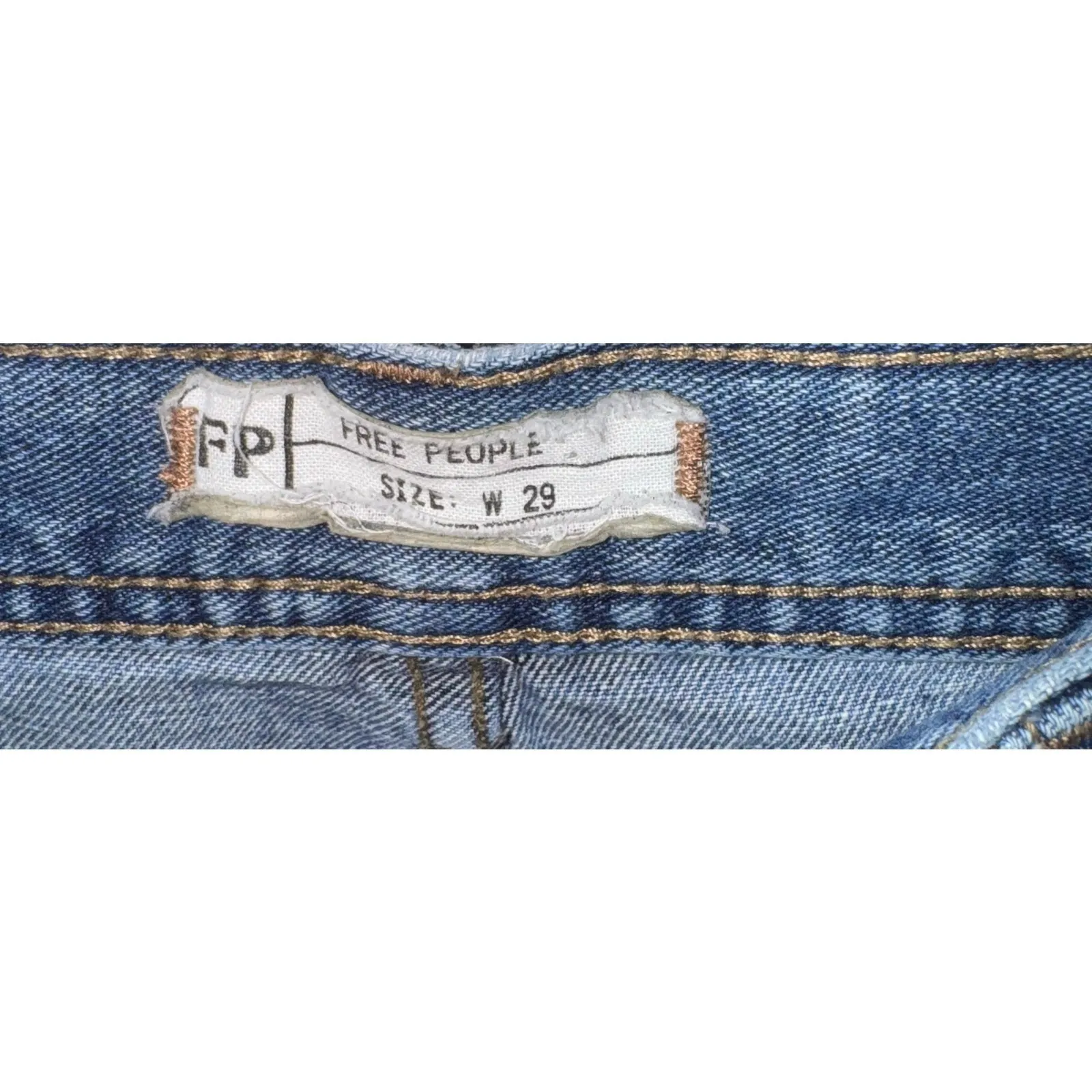 Free People Cut Off Shorts Light Wash Button Fly Distressed Women's 29 Mid Rise - Image 6