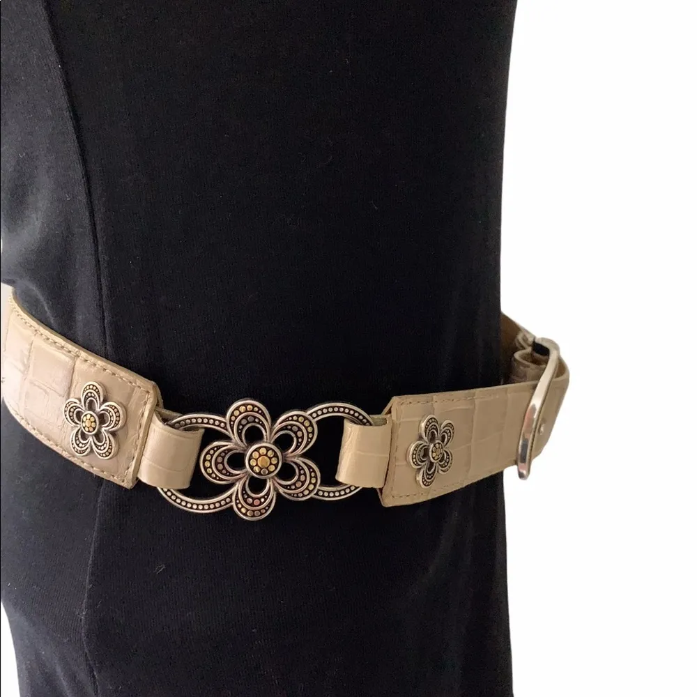 Brighton Tan Leather Belt, Sz 32 - Image 2