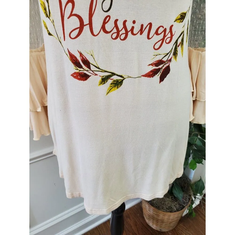 Southern Grace Women's Beige Long Sleeve Round Neck Pullover Top Blouse Size 2XL - Image 5