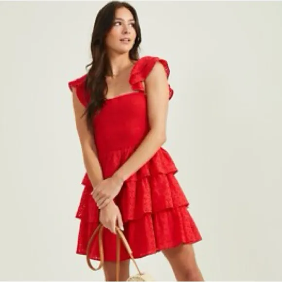 EXPRESS  Pink Ruffle Dress - Image 2