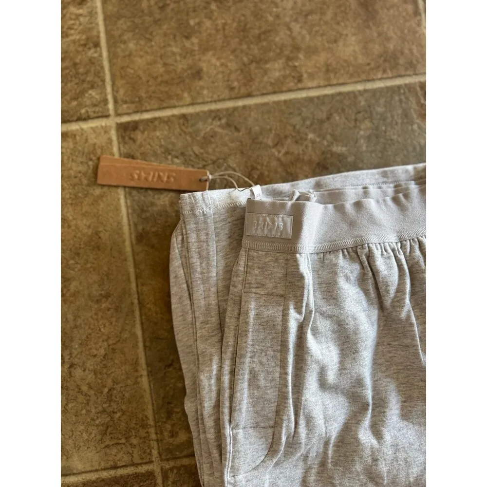 SKIMS Boyfriend Loose Pant Size Medium Light Heather Grey - Image 2