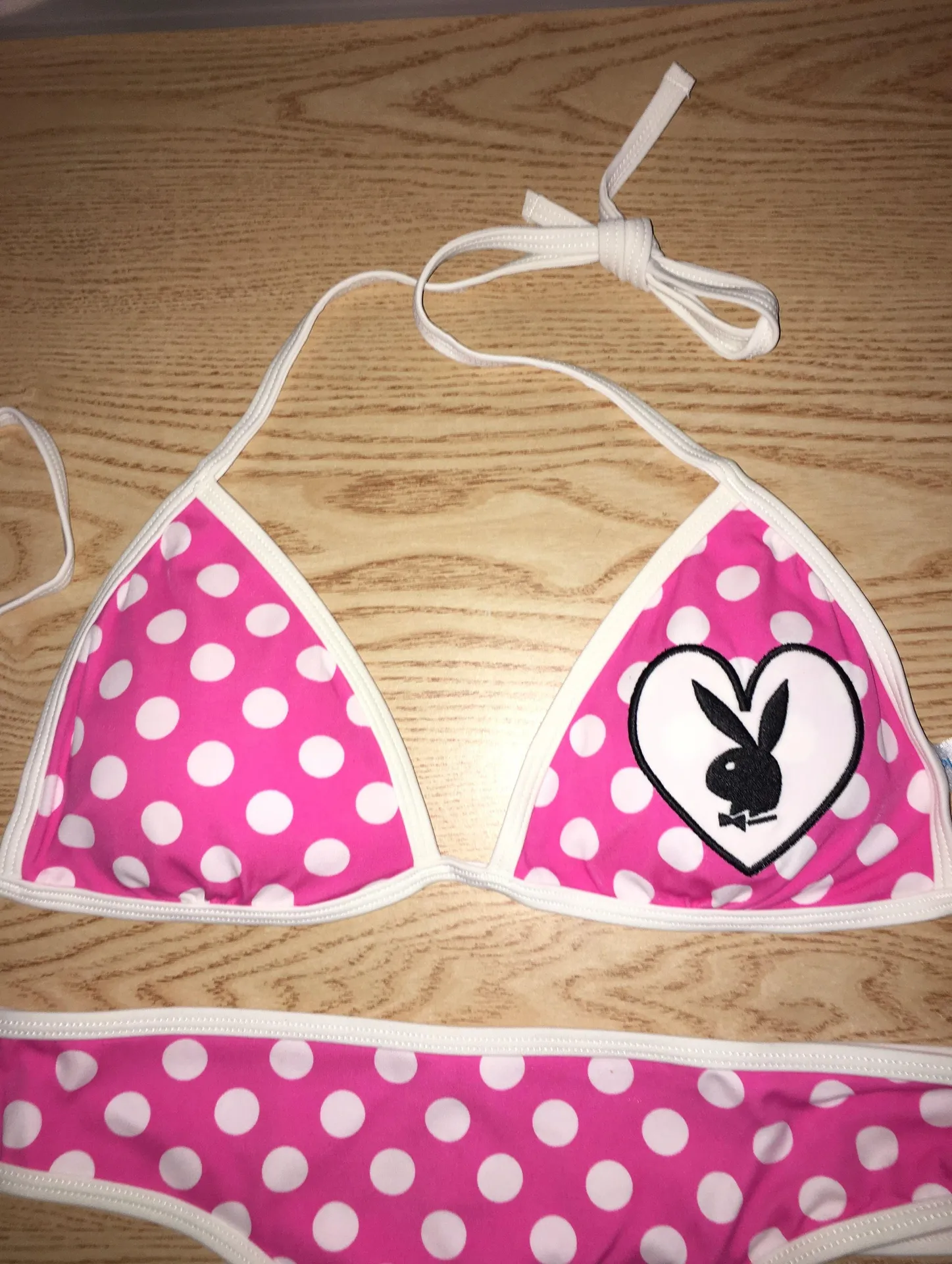 New Sexy Bikini Thong Swimsuit Polka Dot Size Large  - Image 5