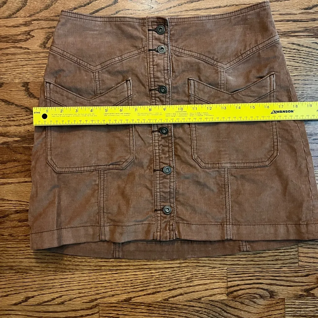 Free People “Come A Little Closer” Corduroy Mini Skirt
Size 2 – Coffee Brown - Image 6