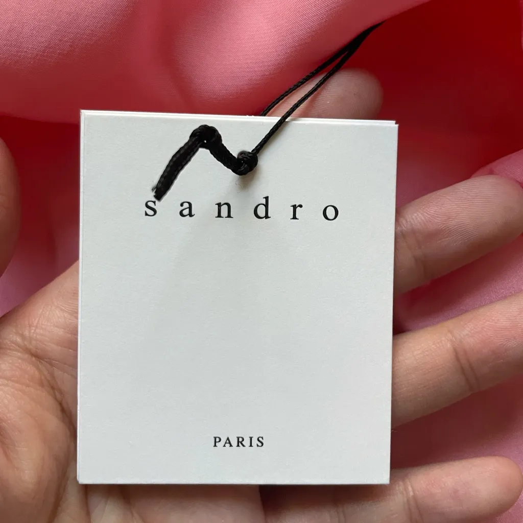 NWT Sandro Emi Lace-trimmed Silk Cami in Pink - Image 9