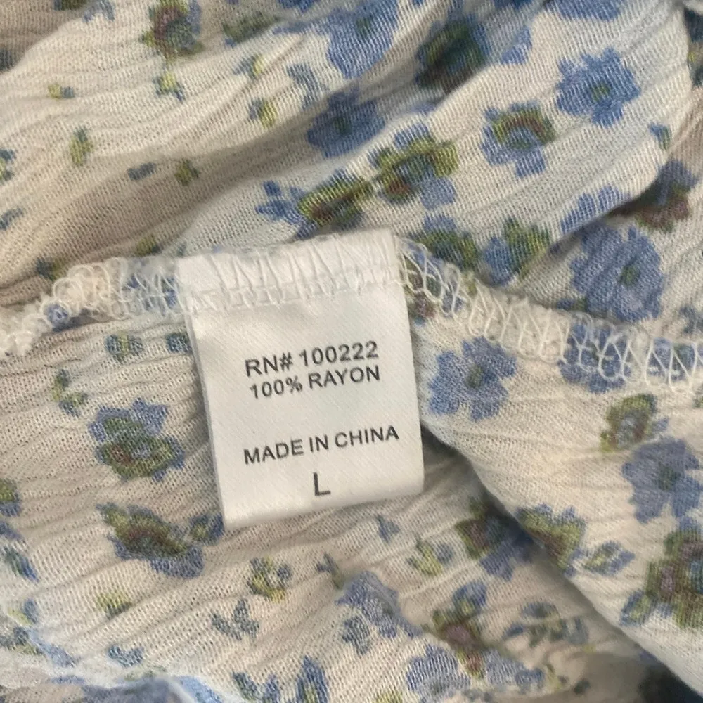 Wild Moss Cluster Ditsy Cinch Top womens sz Large - Image 6