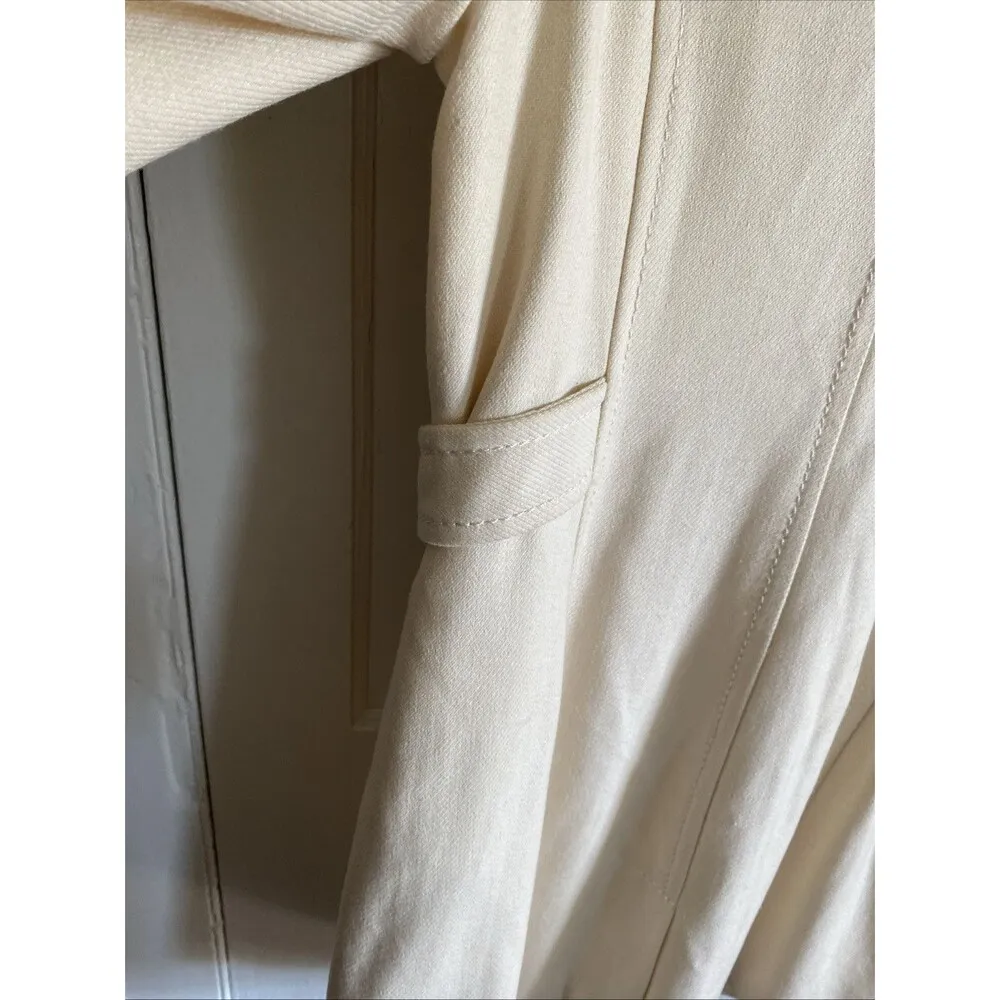 H&M Divided Ivory Wool Blend Women’s Peacoat Size 12 NWT - Image 8