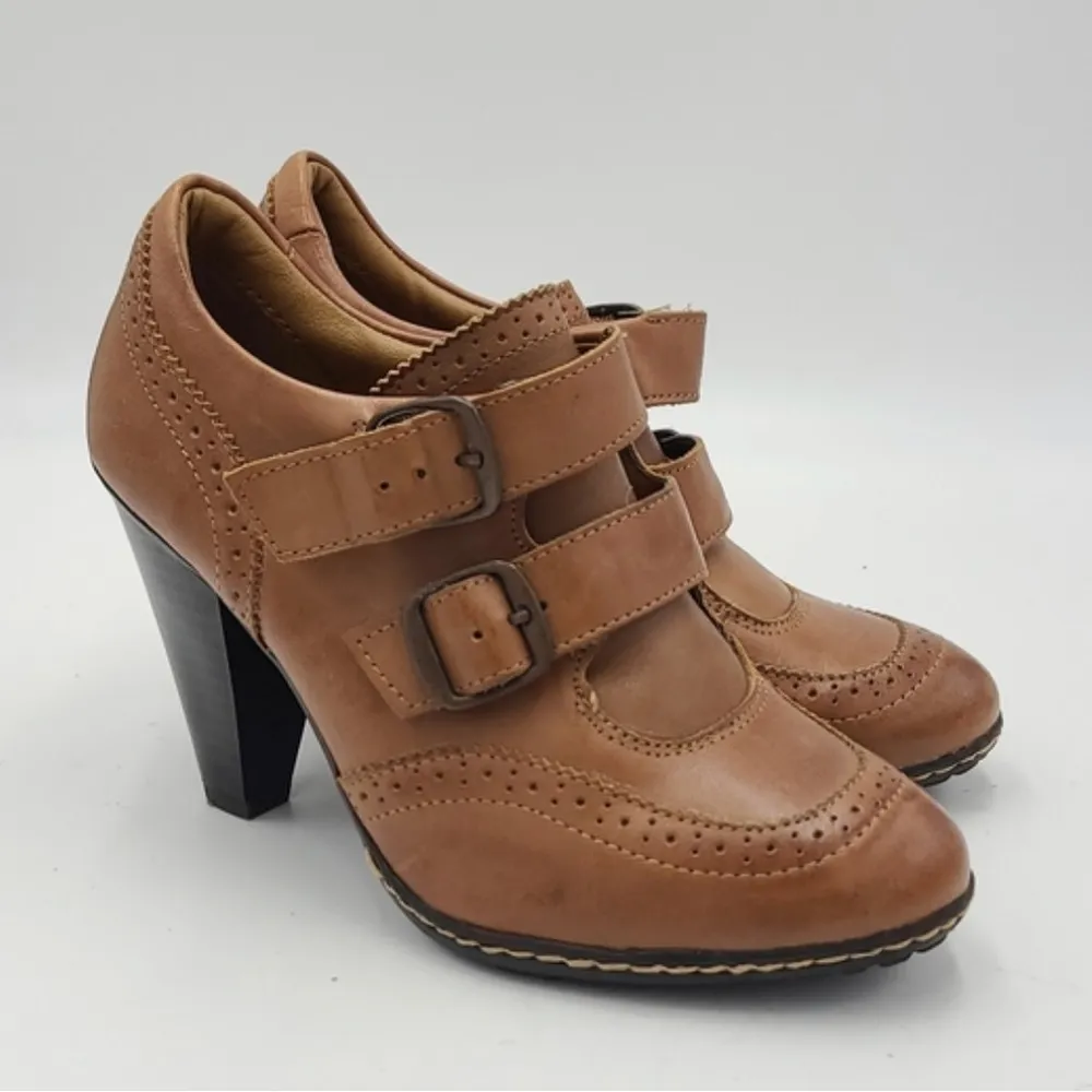 SOFFT Euro Soft Sadie’s buckle booties block heel brown size 9 vintage look - Image 8