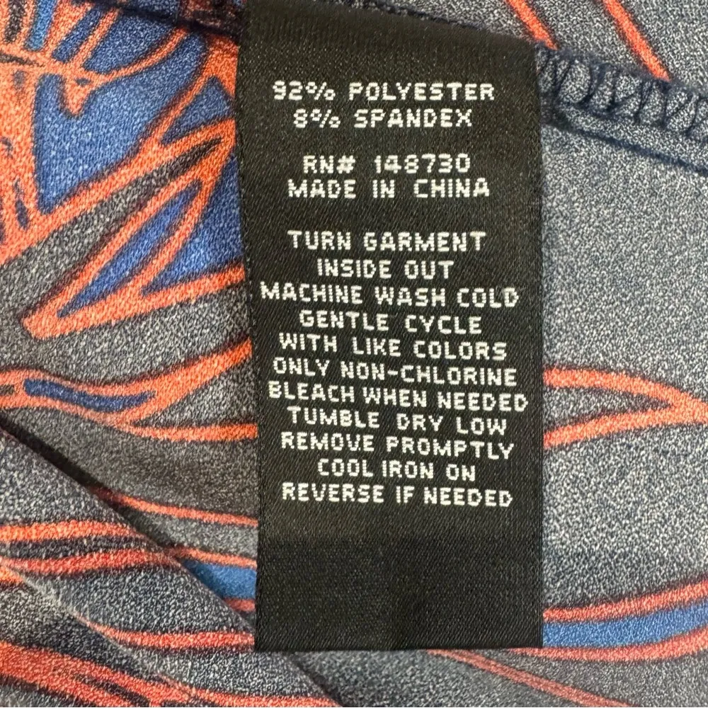 Beige by  high waisted paper bag wide leg tropical print pants size large - Image 5