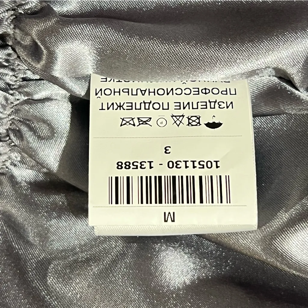 Womens Bubble Lambskin Leather Jacket Genuine Silver Fox Trim Size M Stretch Size M - Image 11