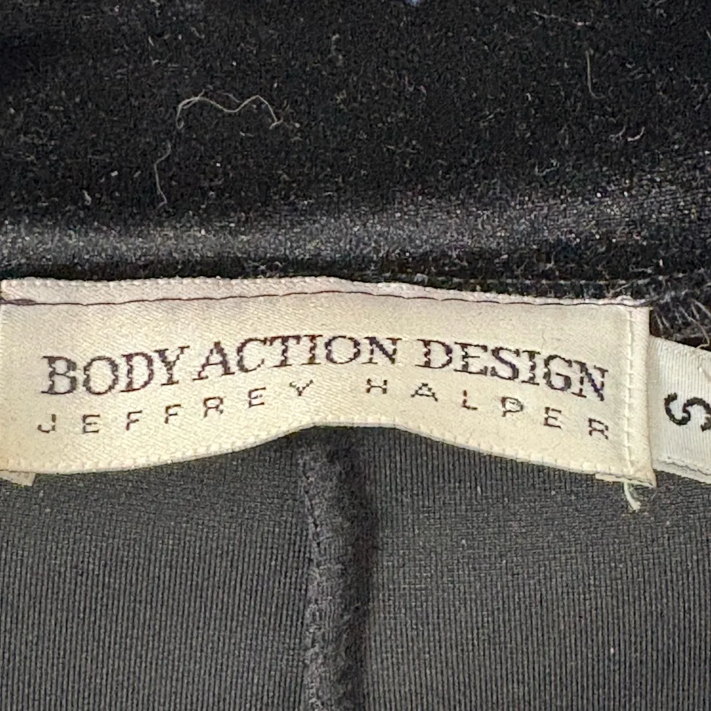 Vintage Body Action Design Black Velvet Belted Jumpsuit Sz S - Image 5