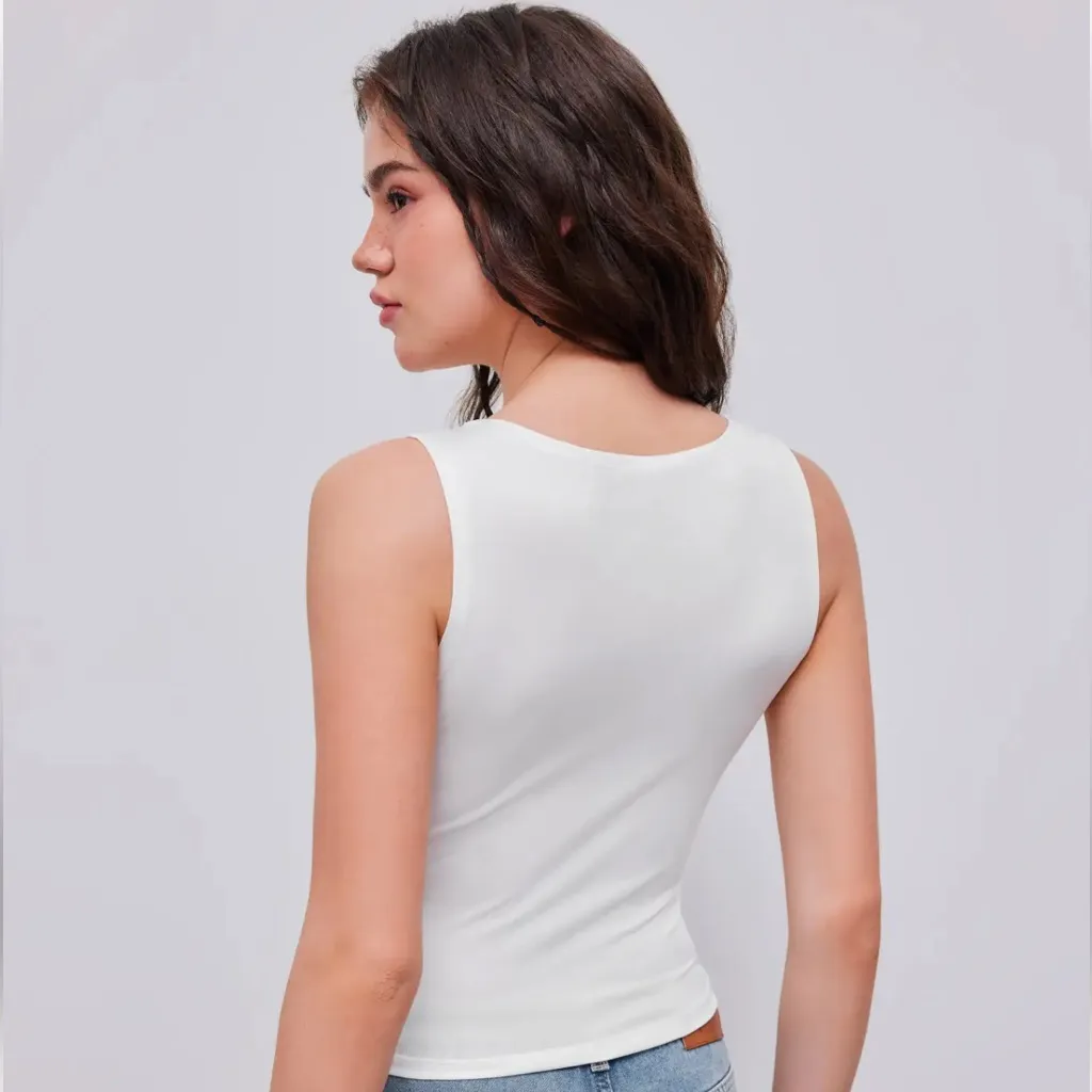 Cider Women's S Lace Tank Top Crop White Plunge Neck Y2K Coastal Romantic‎ NWT - Image 6