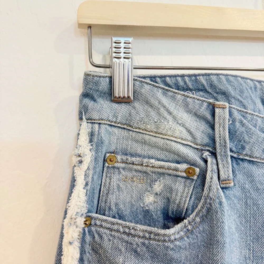 G-Star Raw Distressed High Straight Ankle Light Wash Blue Jeans Rigid Size 28 - Image 5