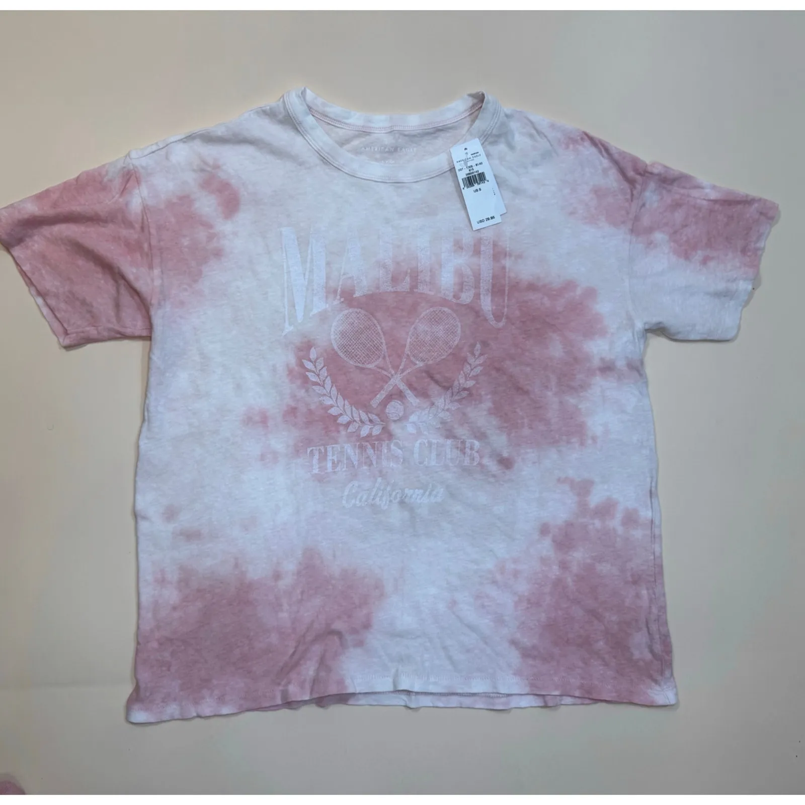 NWT American Eagle "Malibu Tennis Club" Tie-Dye Graphic T-Shirt – Size S - Image 7