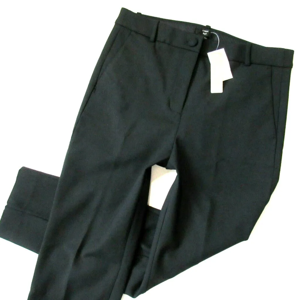 NWT J.Crew High Rise Cameron in Black Four Season Stretch Crop Ankle Pants 8T - Image 2