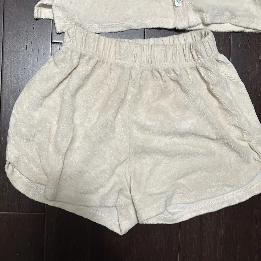 Boohoo TERRY TOWELLING SHIRT & SHORT SET - Image 3